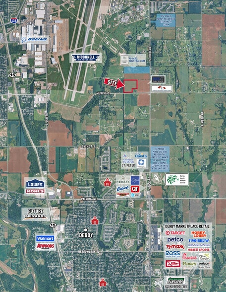 East 47th Street South, Derby, KS for sale - Aerial - Image 2 of 2