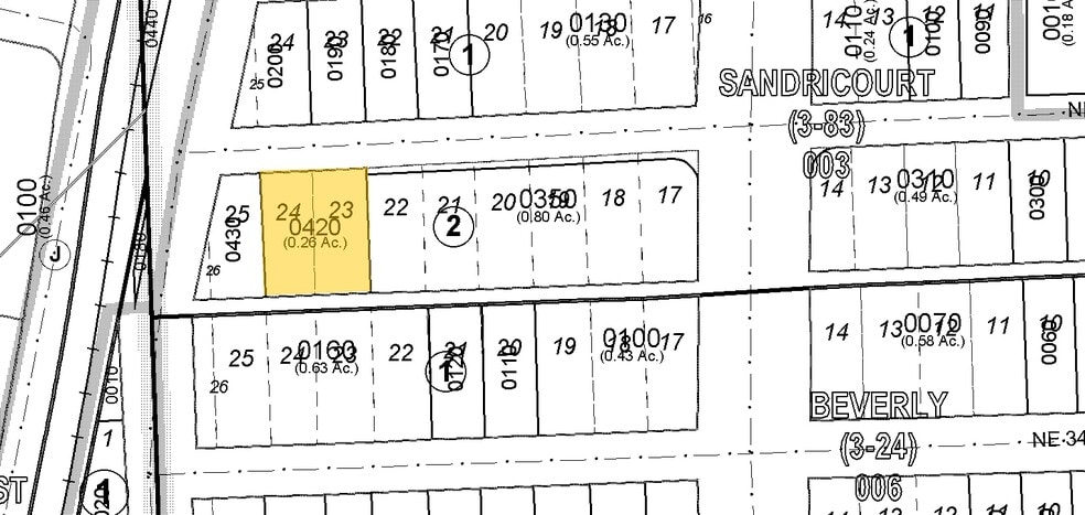 222 NE 35th Ter, Miami, FL à vendre - Plan cadastral - Image 1 de 1