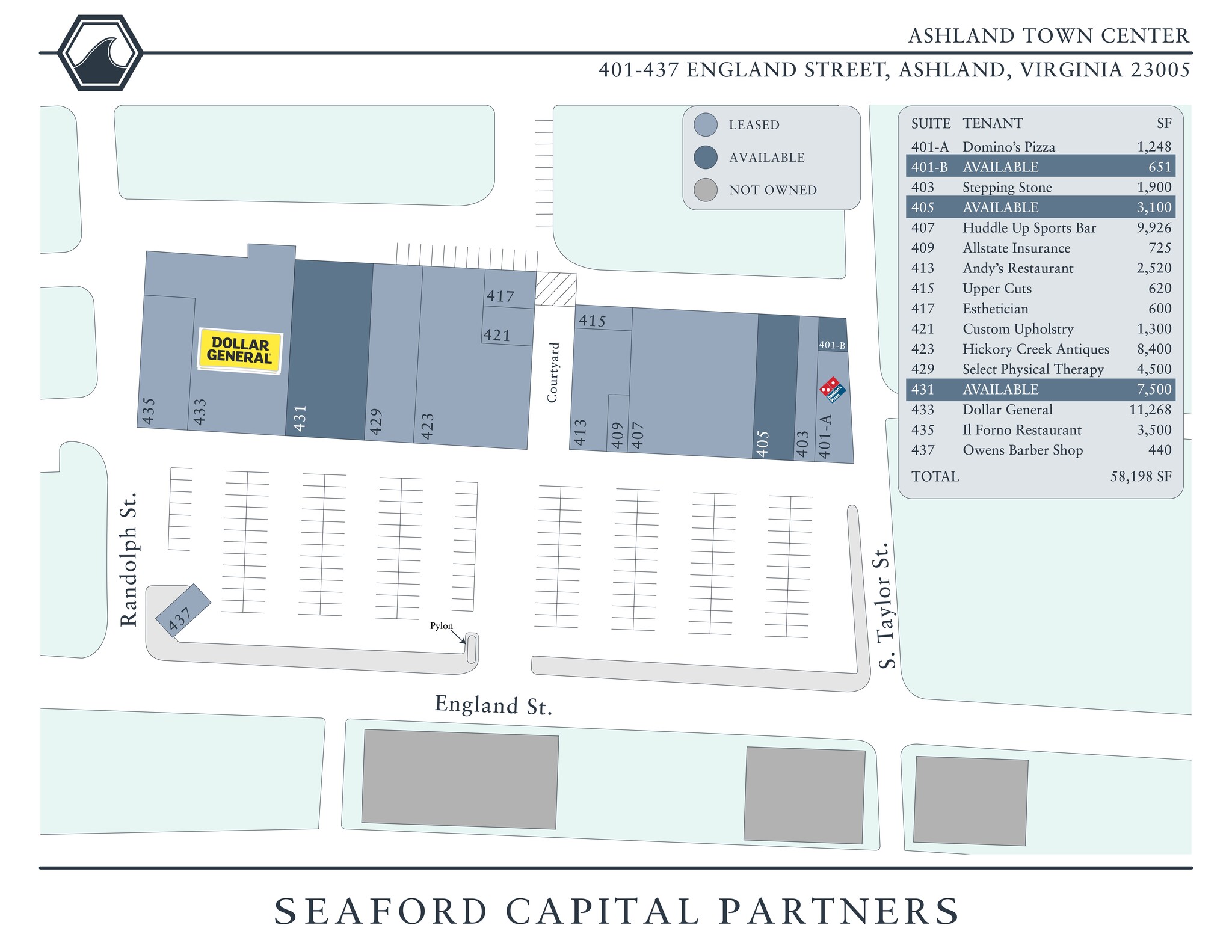 401-435 England St, Ashland, VA for lease Site Plan- Image 1 of 1