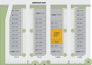 1305 Simpson Way, Escondido, CA à louer Plan de site- Image 1 de 2