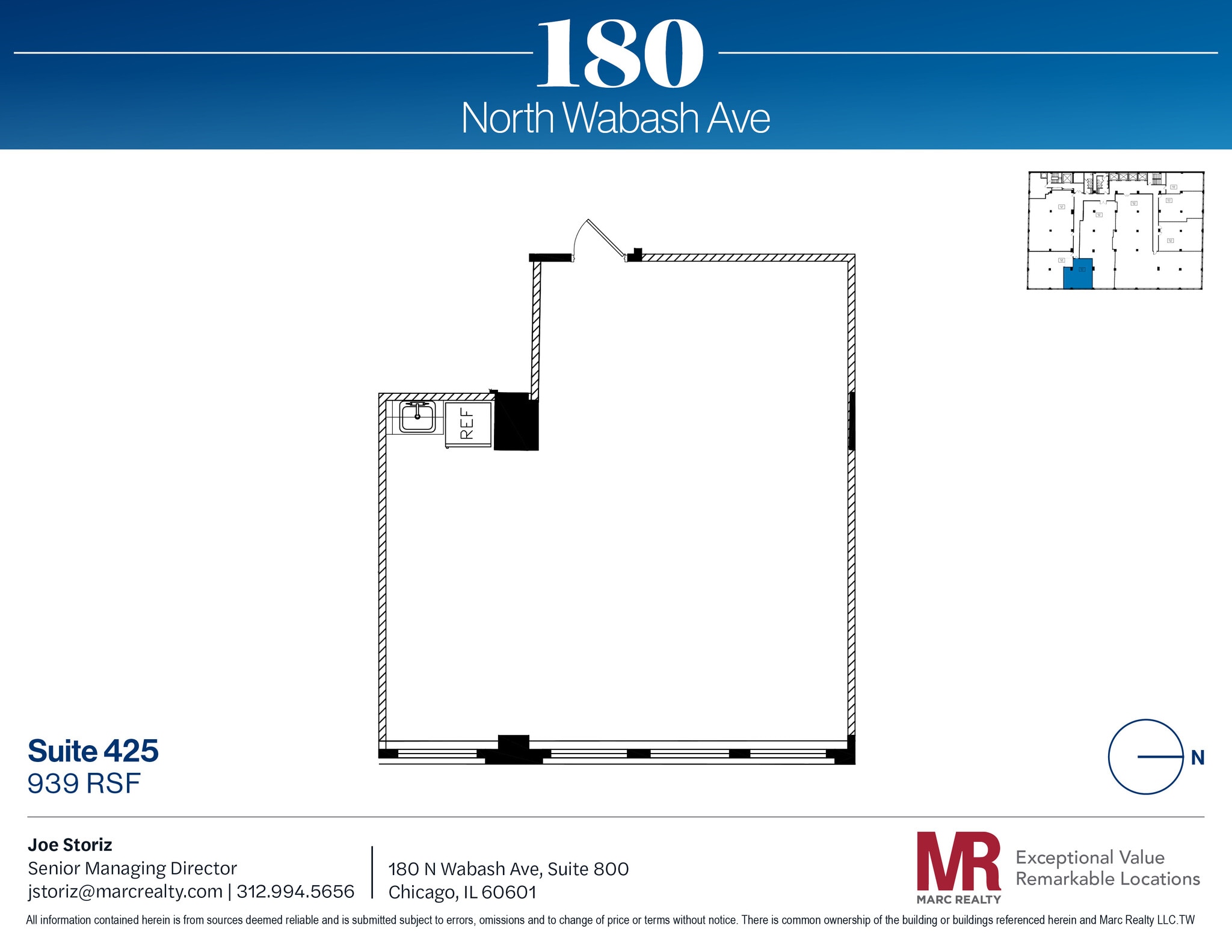 180 N Wabash Ave, Chicago, IL à louer Plan d’étage- Image 1 de 4
