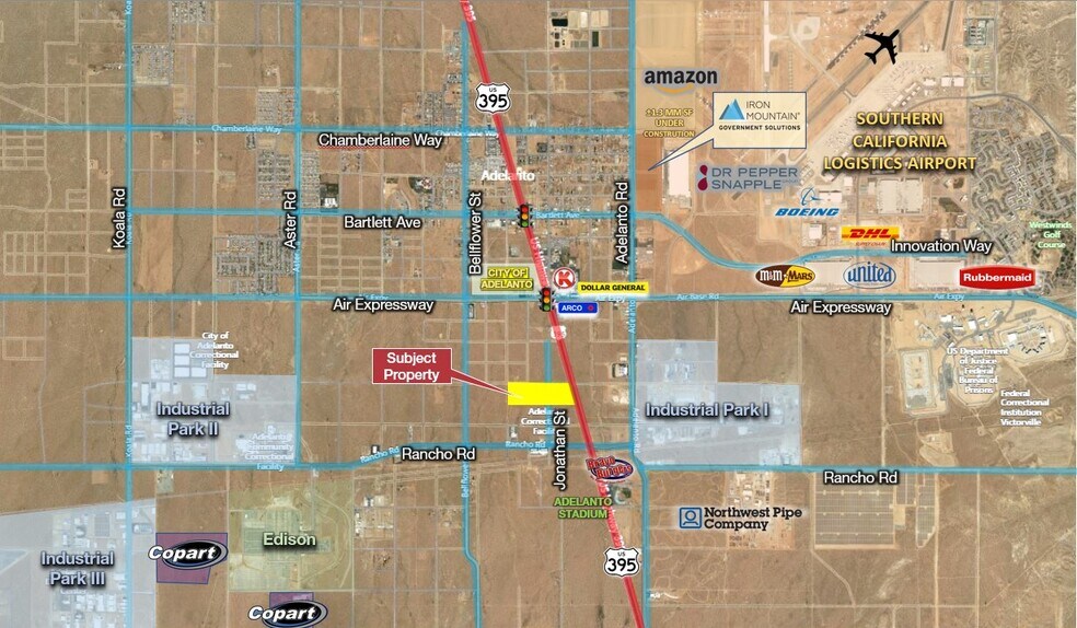 Yucca Rd & Hwy 395 Hwy, Adelanto, CA à vendre - Photo du bâtiment - Image 1 de 2
