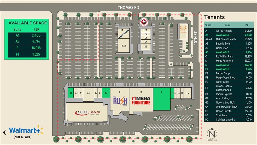 3721-3923 E Thomas Rd, Phoenix, AZ à louer - Plan de site - Image 2 de 2