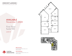 1225 Crescent Green Dr, Cary, NC à louer Plan d  tage- Image 1 de 1