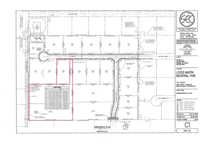 1165 NW Park Ave, Estacada, OR à vendre - Plan de site - Image 3 de 3