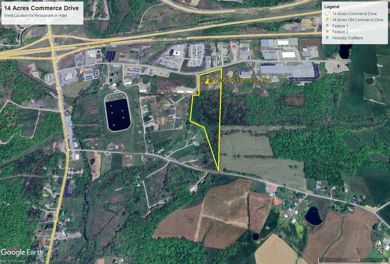 603 Commerce dr, Leitchfield, KY for sale Aerial- Image 1 of 2