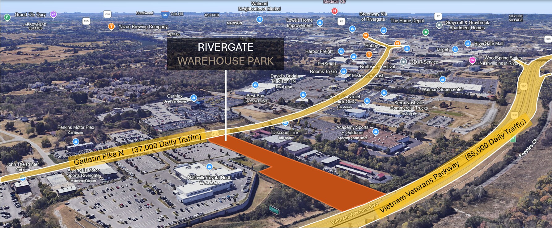 2360 Gallatin Pike N, Madison, TN for lease Aerial- Image 1 of 7