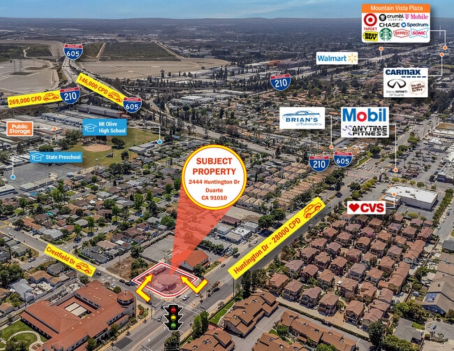 Plus de détails pour 2444 Huntington Dr, Duarte, CA - Commerce de détail à vendre