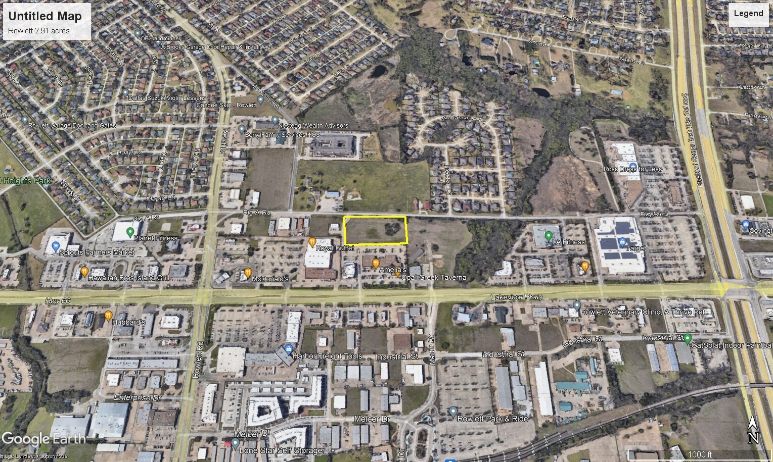 3802 Big A Rd, Rowlett, TX à vendre Aérien- Image 1 de 4