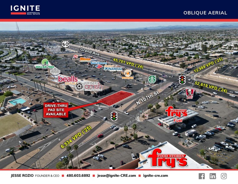 SWC of 107th Ave, Sun City, AZ for sale - Aerial - Image 3 of 6