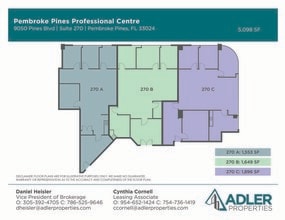 9050 Pines Blvd, Pembroke Pines, FL à louer Plan d’étage- Image 1 de 1