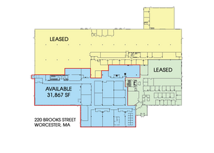 220 Brooks St, Worcester, MA for lease Floor Plan- Image 1 of 2