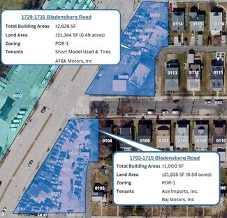 Plus de détails pour 1703-1715 & 1729-1731 Bladensburg Road – à vendre, Washington, DC