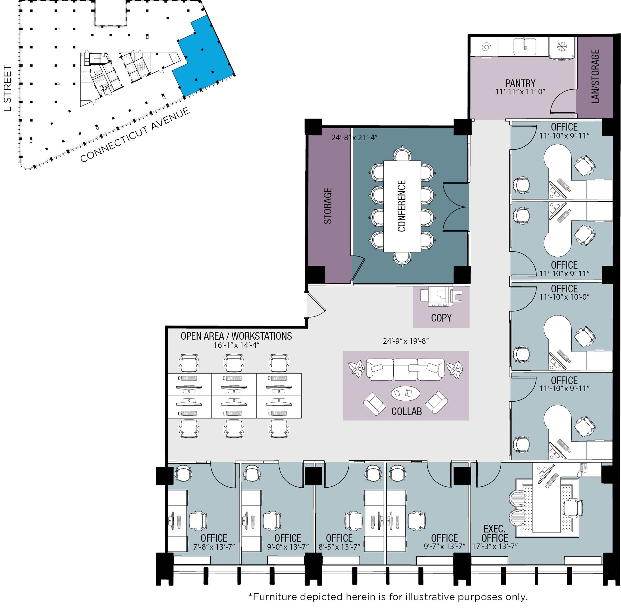 1025 Connecticut Ave NW, Washington, DC à louer Plan d’étage- Image 1 de 1