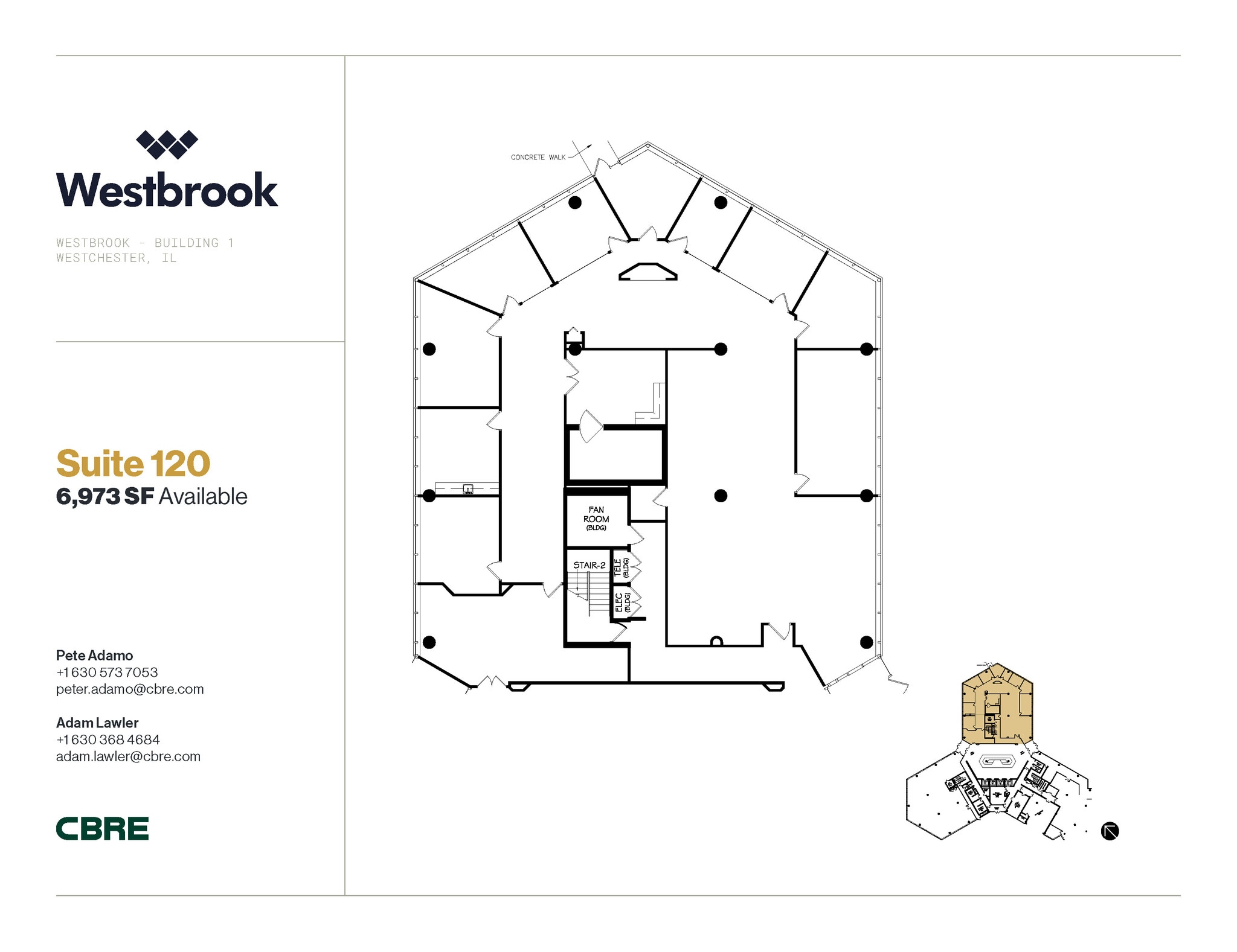1 Westbrook Corporate Ctr, Westchester, IL for lease Floor Plan- Image 1 of 1
