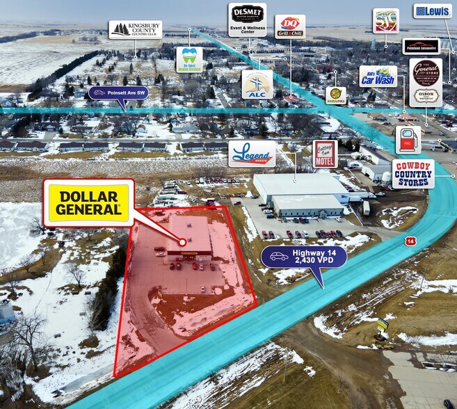 301 US-14, De Smet, SD à vendre - Aérien - Image 3 de 9