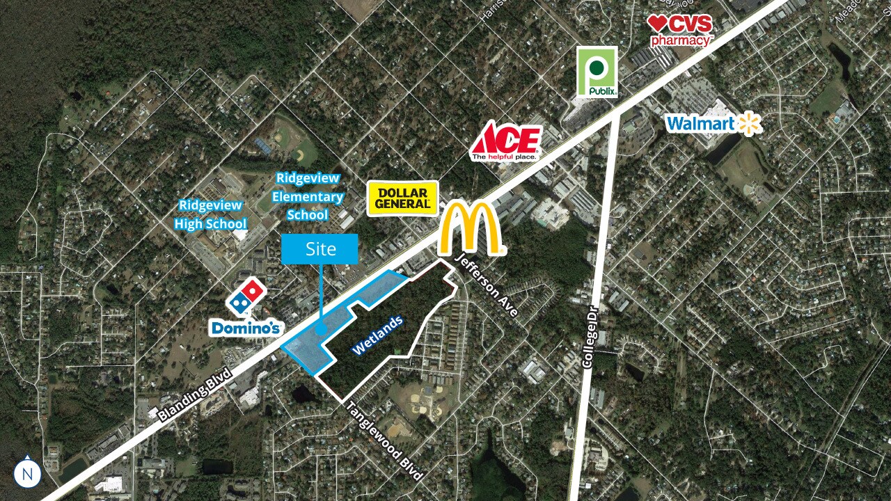 Blanding Blvd, Orange Park, FL for sale Aerial- Image 1 of 4