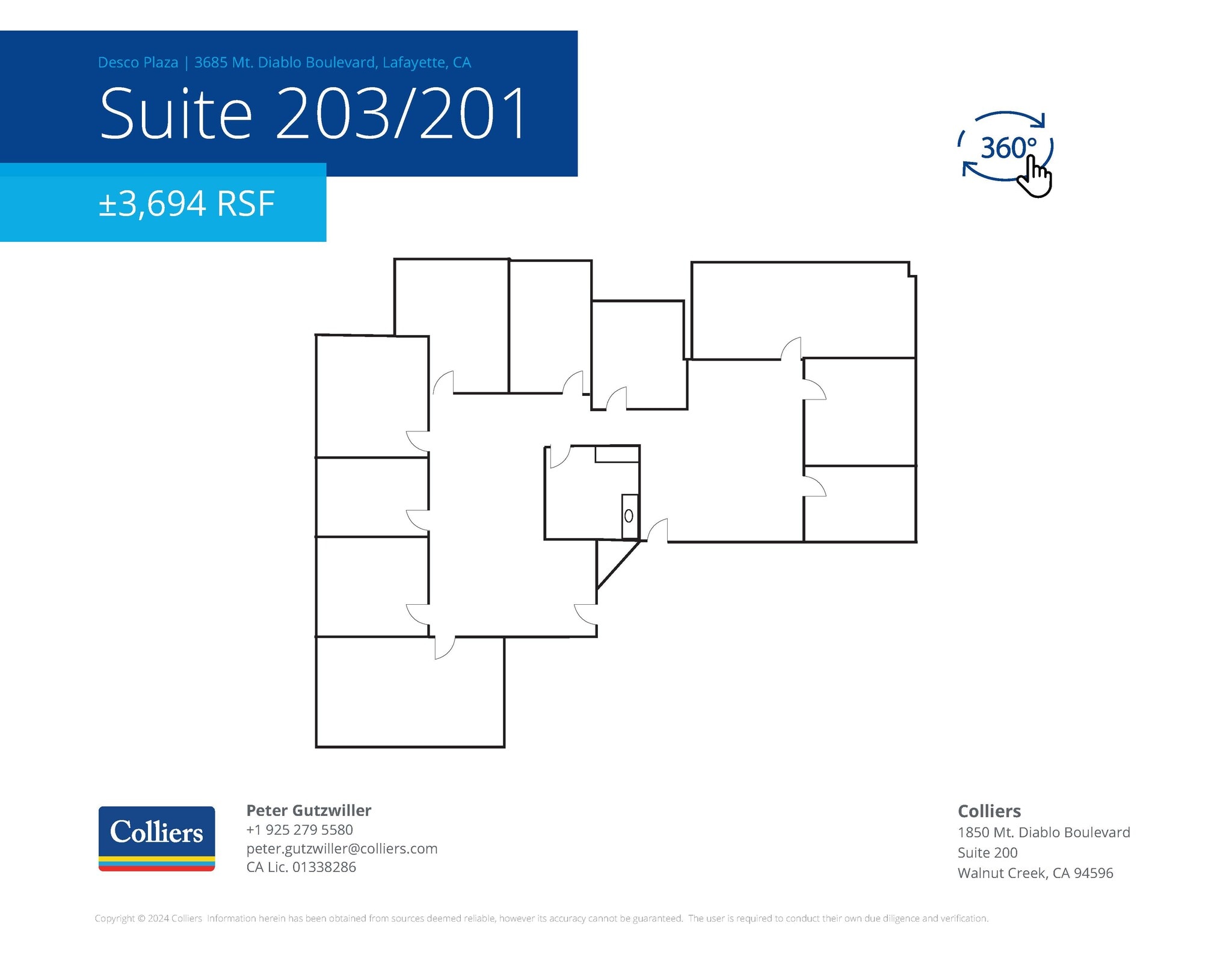 3685 Mount Diablo Blvd, Lafayette, CA à louer Plan d’étage- Image 1 de 1