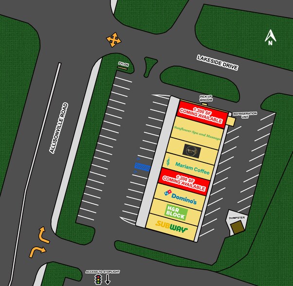 11801-11815 Allisonville Rd, Fishers, IN à louer - Photo du bâtiment - Image 2 de 5