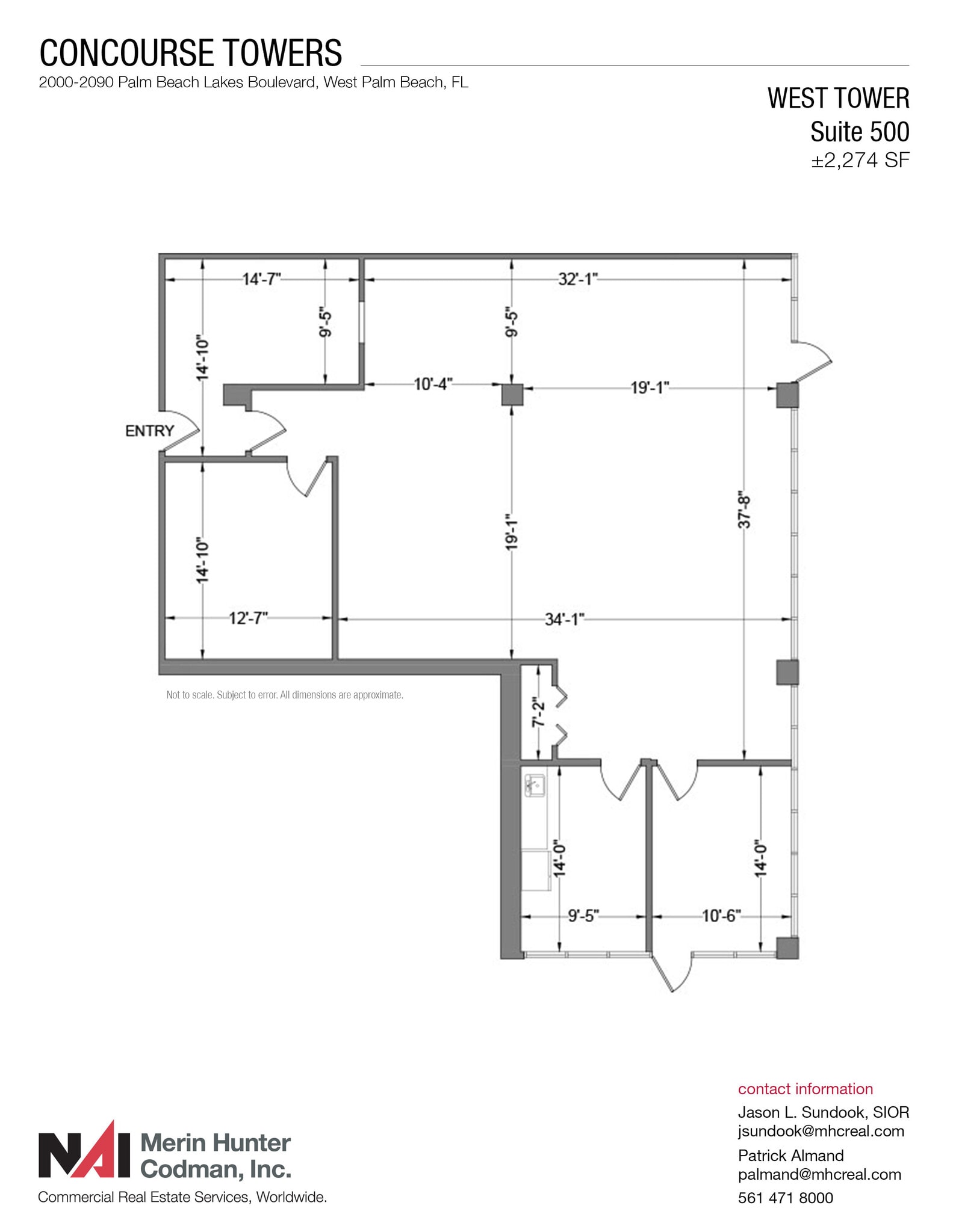 2090 Palm Beach Lakes Blvd, West Palm Beach, FL for lease Floor Plan- Image 1 of 1