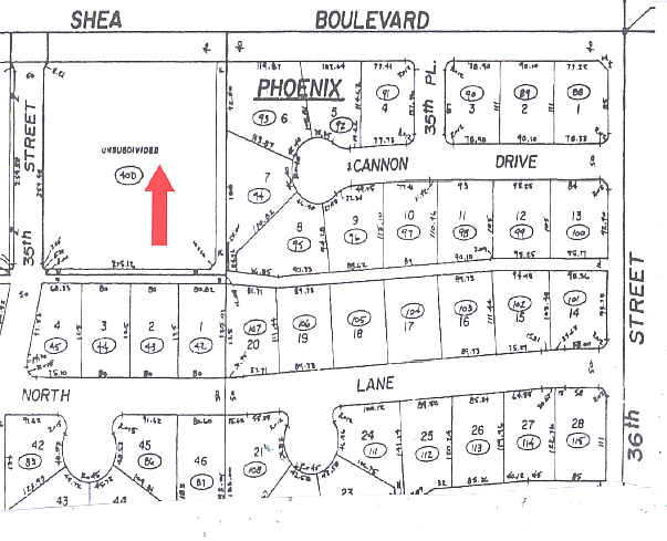 3509-3519 E Shea Blvd, Phoenix, AZ à louer - Plan cadastral - Image 2 de 3