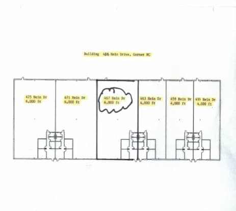 451-475 Hein Dr, Garner, NC for lease Floor Plan- Image 1 of 1