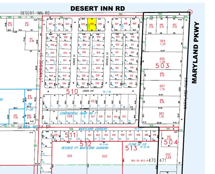 1089 E Desert Inn Rd, Las Vegas, NV à vendre - Plan cadastral - Image 3 de 29