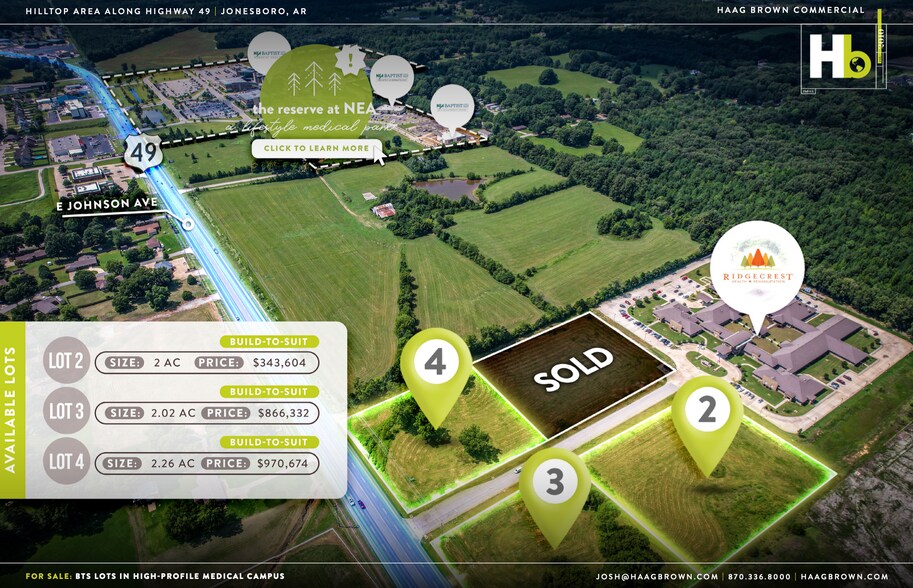 5512 E Johnson Ave, Jonesboro, AR à vendre - Aérien - Image 2 de 3