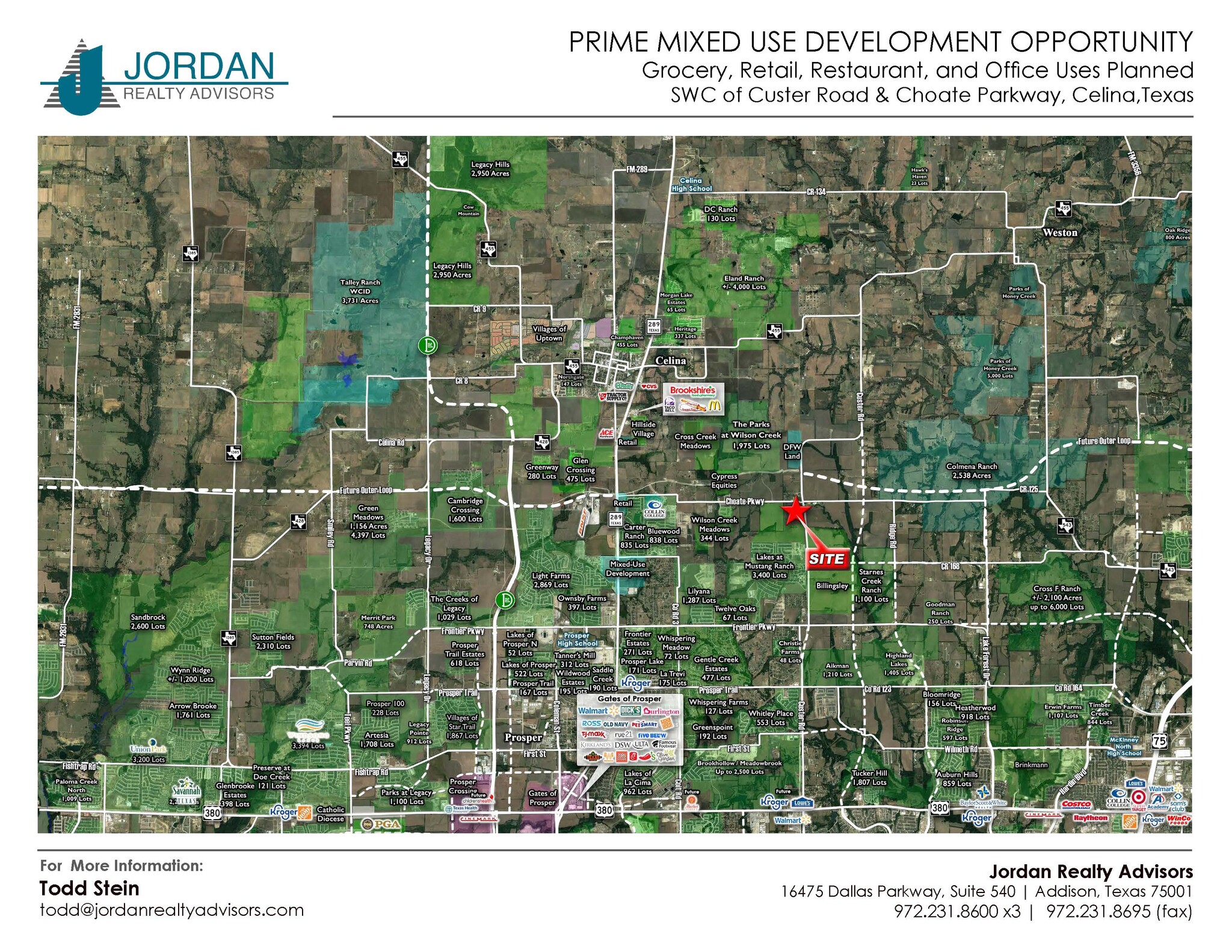 Custer, Celina, TX for sale Aerial- Image 1 of 3