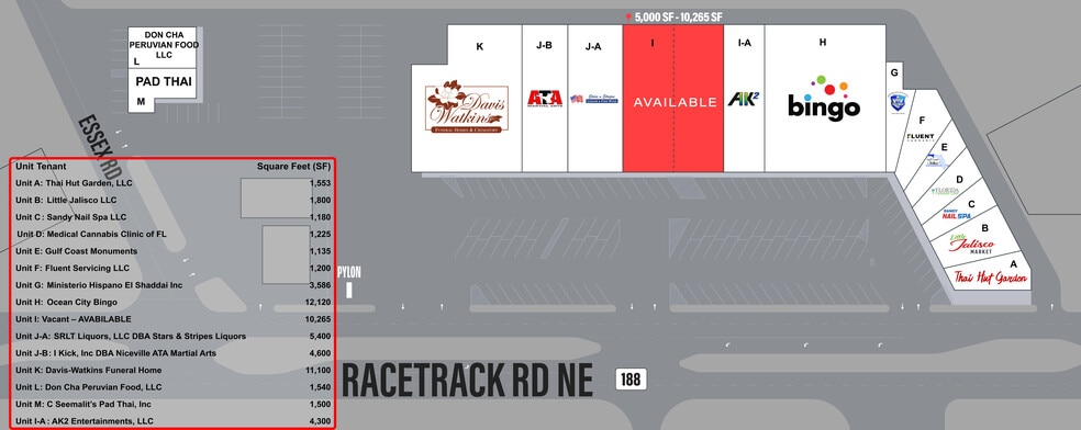 109 Racetrack Rd, Fort Walton Beach, FL for lease - Site Plan - Image 2 of 4