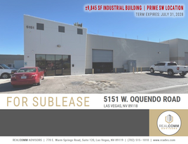 9,845 SF Bldg. For Sublease | Prime SW Area - Entrepôt