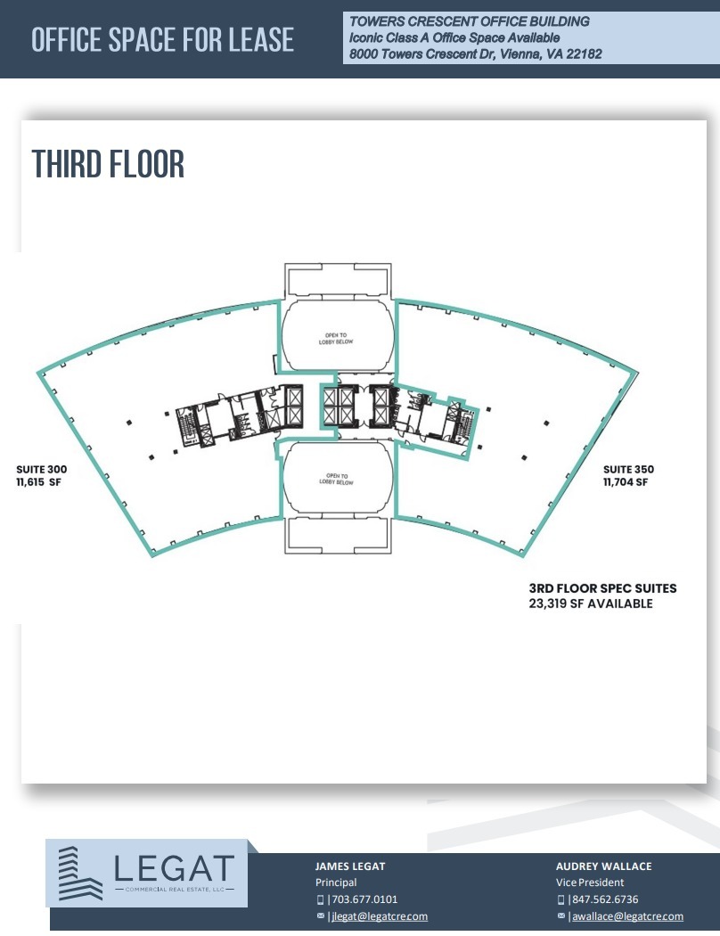 8000 Towers Crescent Dr, Vienna, VA à louer Plan d  tage- Image 1 de 1