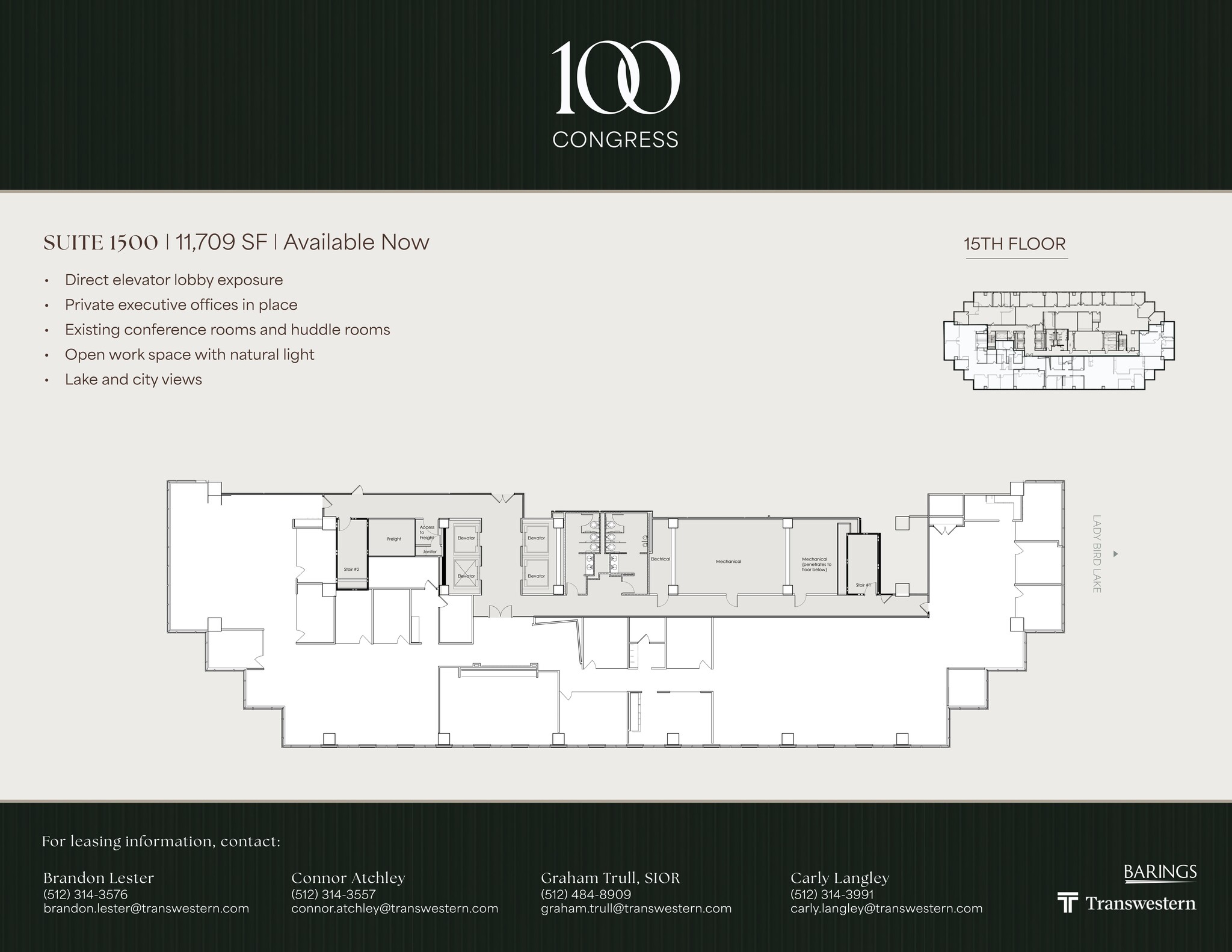 100 Congress Ave, Austin, TX à louer Plan de site- Image 1 de 5