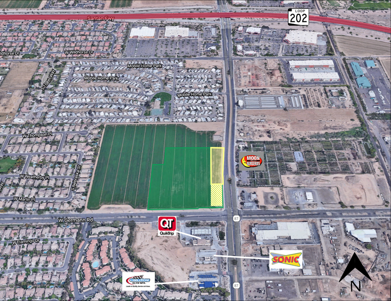 Nwc Of Arizona Ave, Chandler, AZ for lease - Aerial - Image 2 of 2