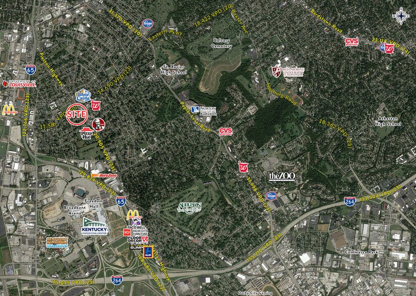 786-790 Eastern Pky, Louisville, KY à louer - Aérien - Image 2 de 4