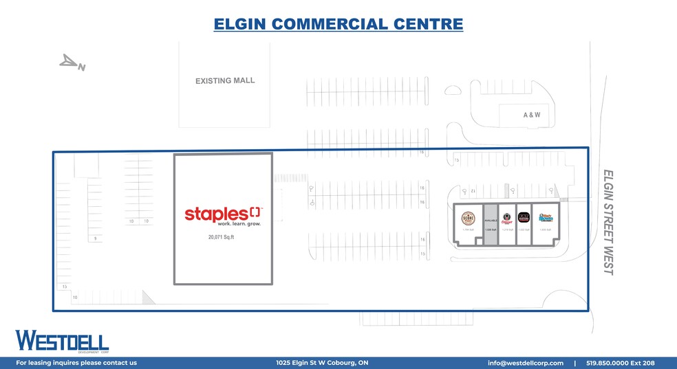 1025 Elgin St W, Cobourg, ON for lease - Site Plan - Image 1 of 6