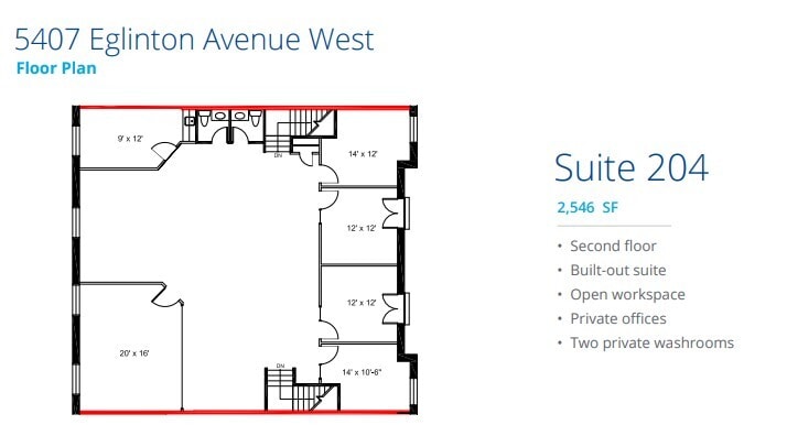 5397 Eglinton Ave W, Toronto, ON for lease Floor Plan- Image 1 of 1