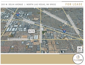 203 W Delhi, North Las Vegas, NV - AÉRIEN  Vue de la carte