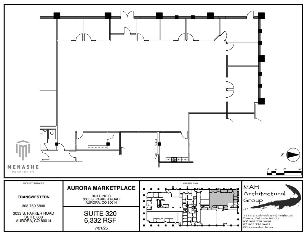 3025 S Parker Rd, Aurora, CO à louer Plan d’étage- Image 1 de 1