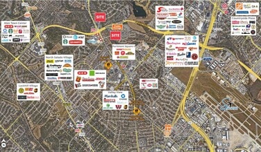 Blanco Rd, San Antonio, TX - AÉRIEN Vue de la carte