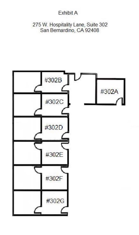 225 W Hospitality Ln, San Bernardino, CA à louer Plan d’étage- Image 1 de 1