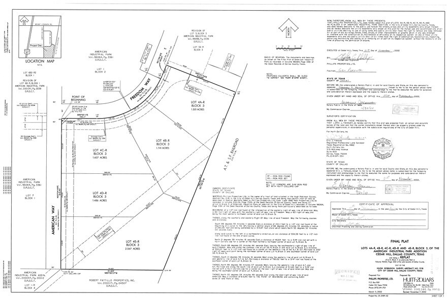 1525-1676 American Way and Freedom Way, Cedar Hill, TX à vendre - Plan de site - Image 3 de 3