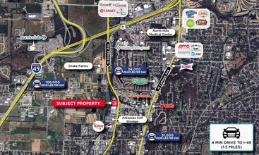 2429 N Gregg Ave, Fayetteville, AR - Aerial map view