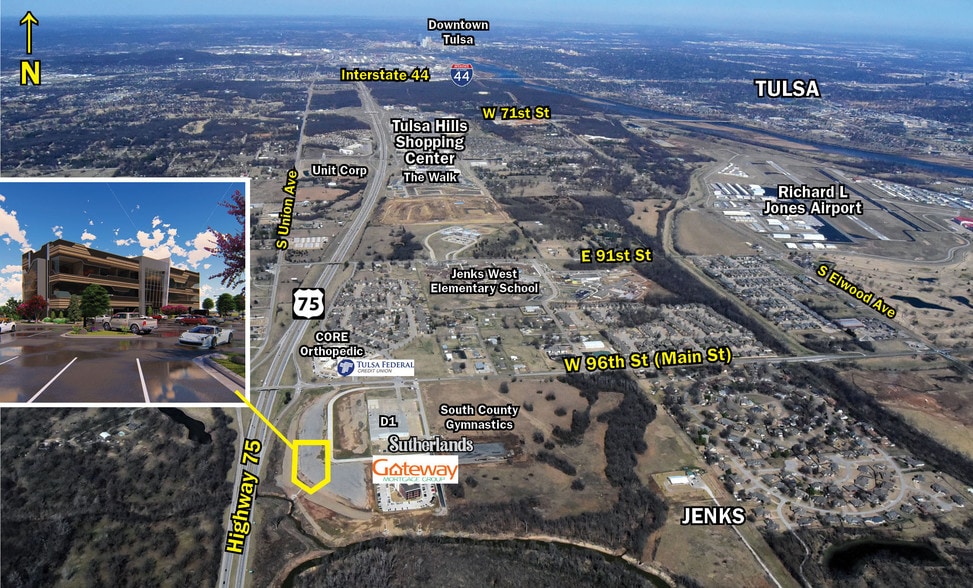 204 S Gateway Pl, Jenks, OK à louer - Aérien - Image 2 de 4