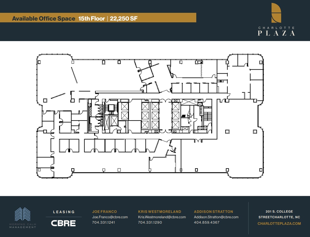 201 S College St, Charlotte, NC à louer Plan d’étage- Image 1 de 1