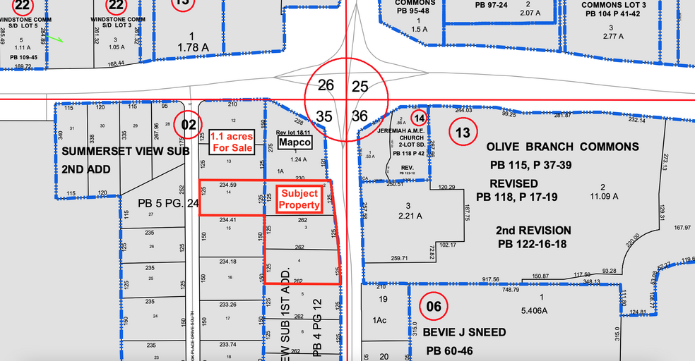 6901 Pleasant Hill Rd, Olive Branch, MS à vendre - Plan cadastral - Image 2 de 3