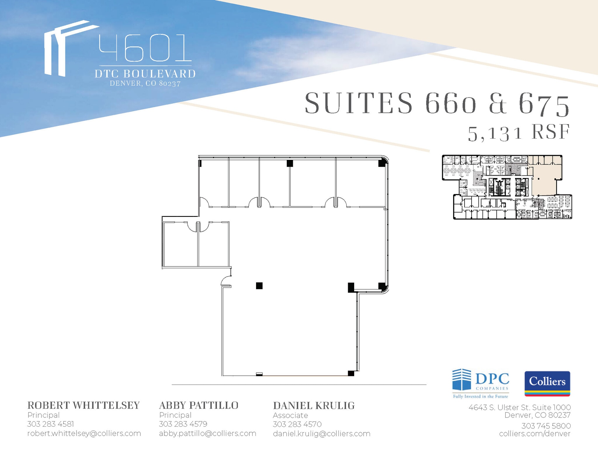 4601 Dtc Blvd, Denver, CO for lease Floor Plan- Image 1 of 2