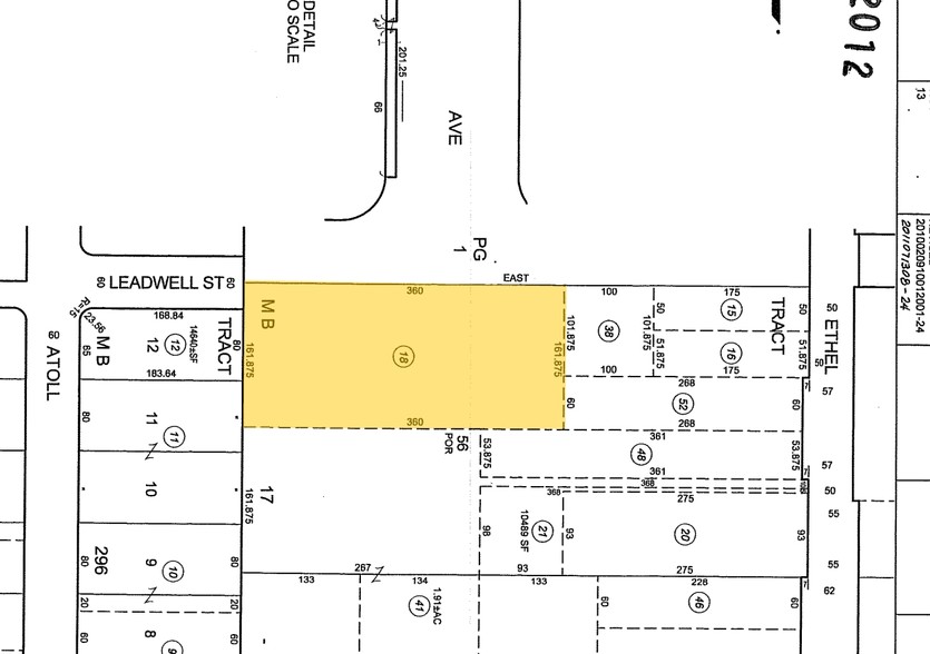 13154-13164 Leadwell St, North Hollywood, CA for lease - Plat Map - Image 2 of 3