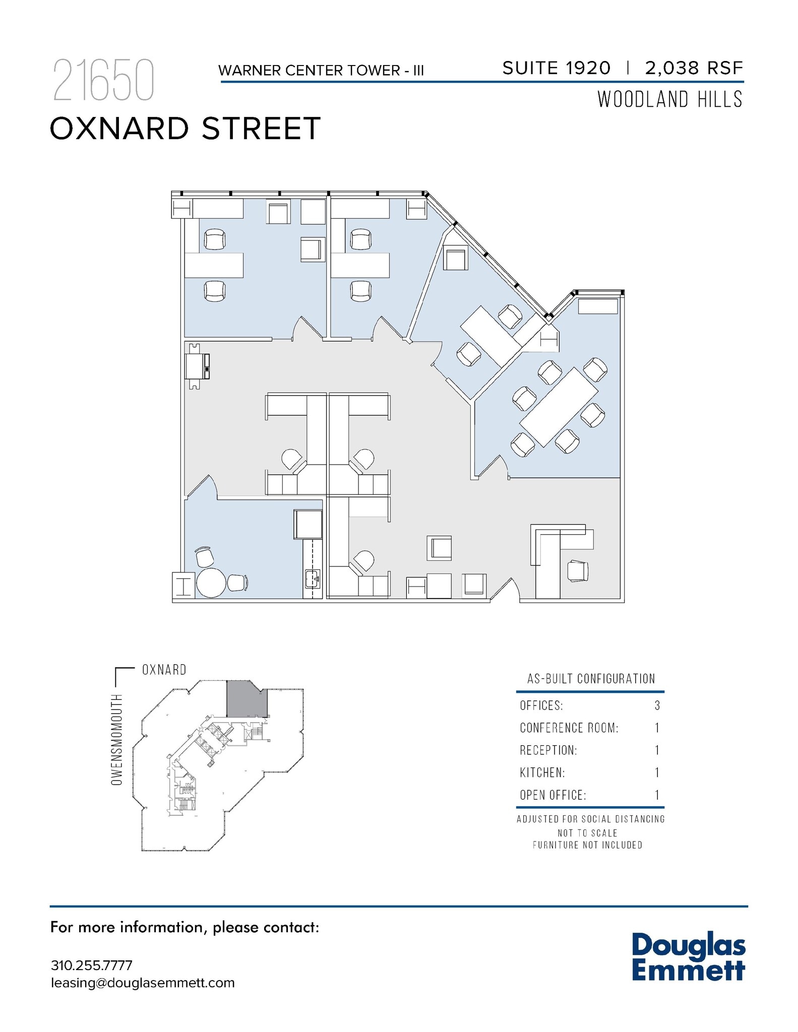 21650 Oxnard St, Woodland Hills, CA for lease Floor Plan- Image 1 of 1