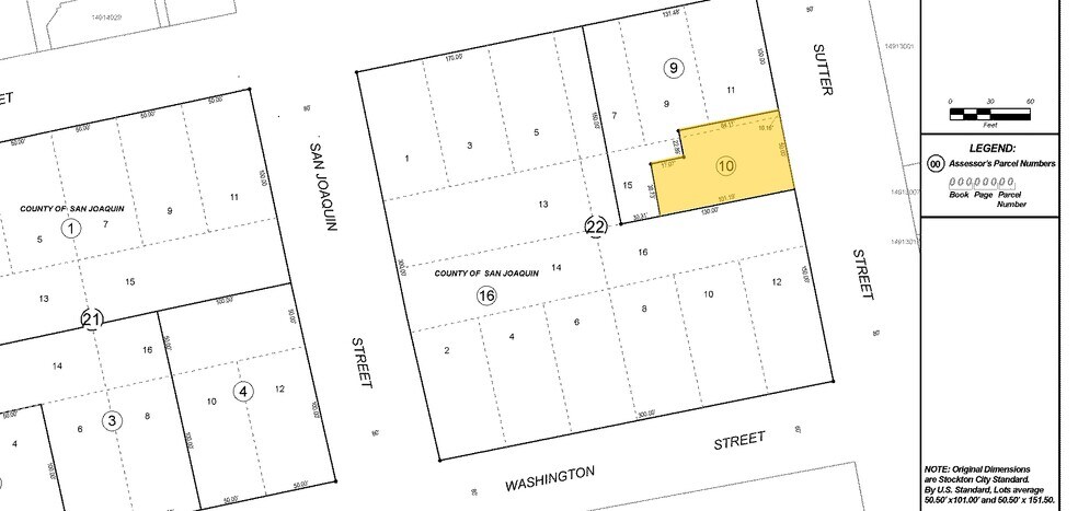 119-121 S Sutter St, Stockton, CA à vendre - Plan cadastral - Image 2 de 5